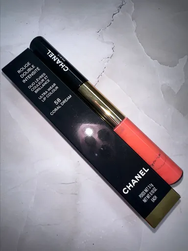 Chanel Rouge Double Lip Colour in 58 Coral Dream