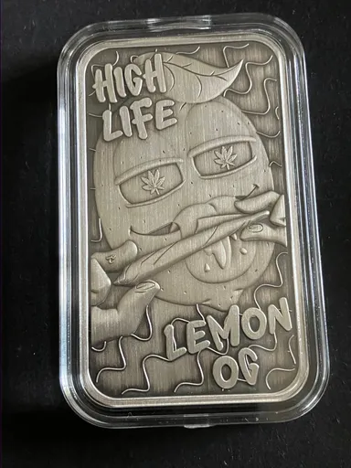2024 1 oz .999 Silver High Life Series Lemon OG bar