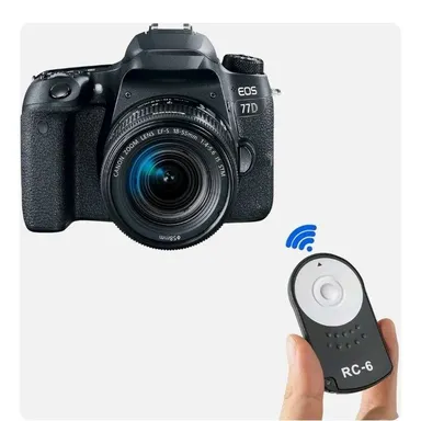 This RC-6 remote control acts as a wireless shutter release New For use with Cannon DSLR Cameras.