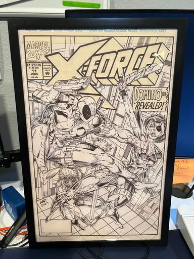 X-Force #11 Deadpool by Rob Liefeld 11x17 Framed