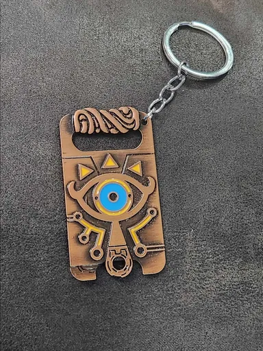 The Legend of Zelda Link Sheika Slate Keychain   