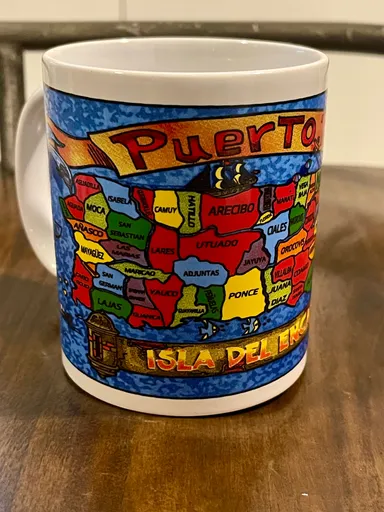 Puerto Rico Island Map Coffee Mug