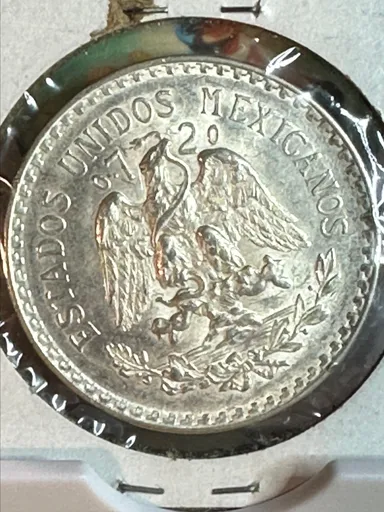 1943 Mexico BU Peso .720 Silver