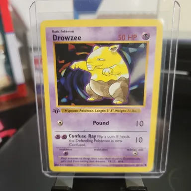 Pokemon Card - 1st Edition Drowzee - Base Set (Shadowless) 49/102