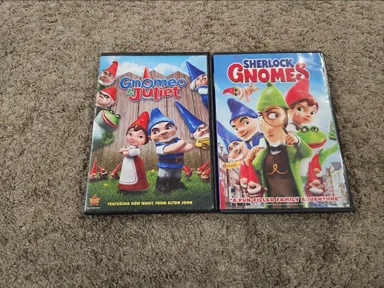 Gnomeo and Juliet/ Sherlock Gnomes DVD Movie Lot  