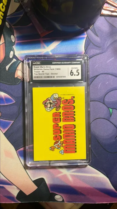 Super Mario bros 1989 wax card Cgc 6.5
