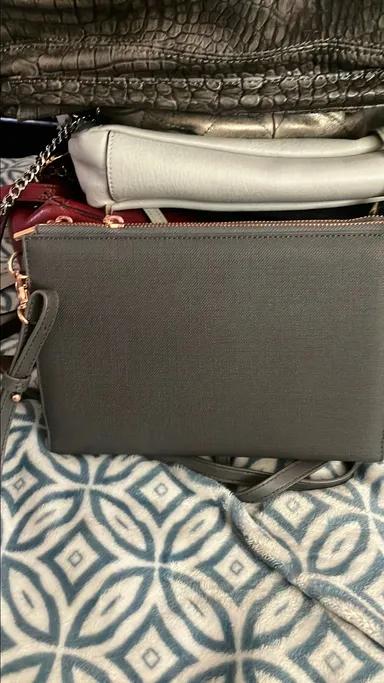 Gray crossbody