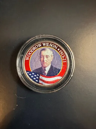 Woodrow Wilson colorized quarter