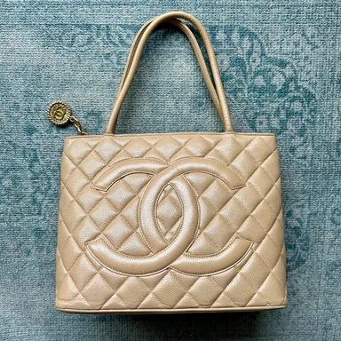 Chanel Beige Medallion Bag