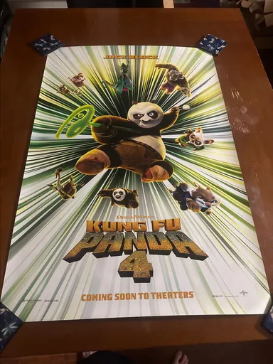 Kung Fu Panda 4 official movie theatre poster 27x40