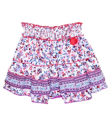 $100 Poupette St. Barth Girls' Ariel Printed Skirt Size 4