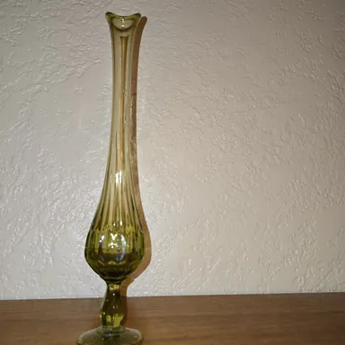 901.  Fenton 13" Green Vase