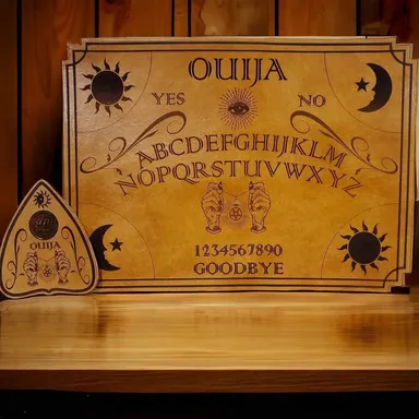 Laser Engraved Leather Ouija Board Game