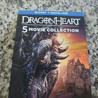 Dragonheart 5-Movie Collection W SLIP Cover Bluray Dennis Quaid, has no Digital Copy