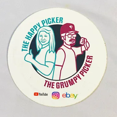 Original Happy & Grumpy 3" sticker