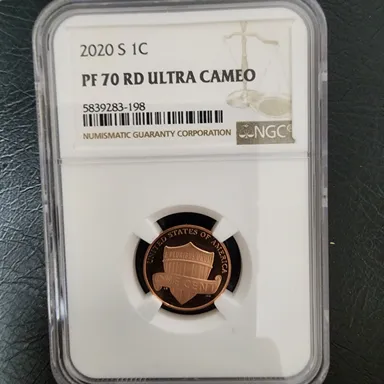 2020 S 1 Cent PF70RD Ultra Cameo