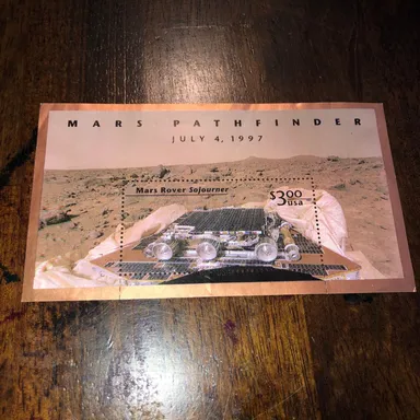 1997 USA $3 MNH OG STAMP SOUVENIR SHEET #3178 MARS PATHFINDER SOJOURNER JULY 4th