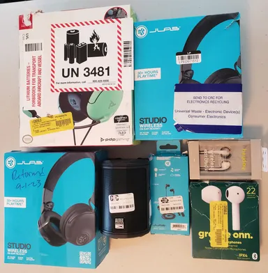 Lot of 7 Mixed Electronics | Headphones/Earbuds/Speaker/Nintendo Gaming Headset