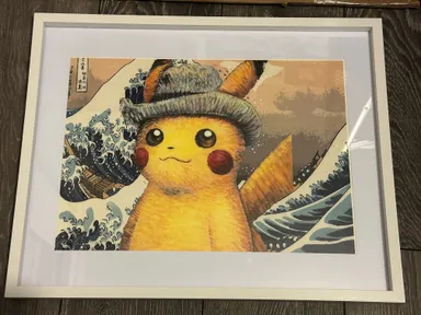 Pokémon Pikachu Death Nyc Van Gogh - The Great Wave Of Kanagawa /100 Art Print