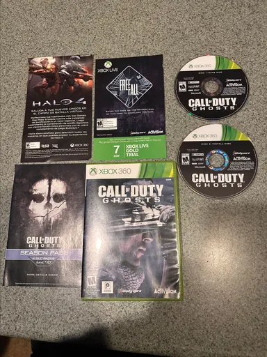 XBOX 360 CALL OF DUTY PACK WITH BLACKOPS 3, GHOST, and ADVANCED WARFARE