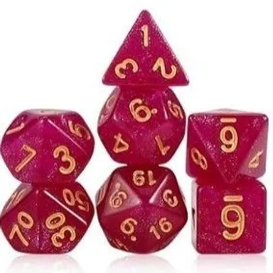 Dungeons & Dragons 7 dice set/ multiple colors available 