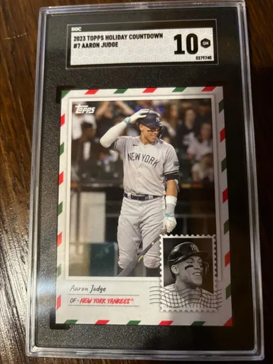 2023 Topps Holiday Countdown Aaron Judge SGC  10