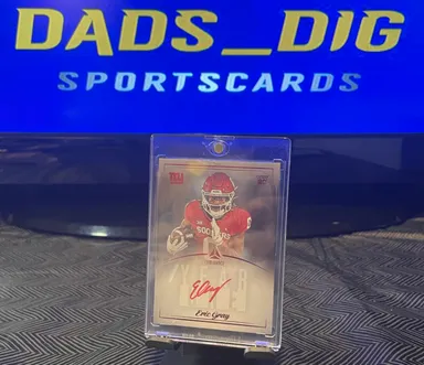 Eric Gray-Giants Red On Card Rookie Auto