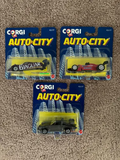 Corgi 1993 Auto City Lot of 3 Porsche Ferrari & Jaguar