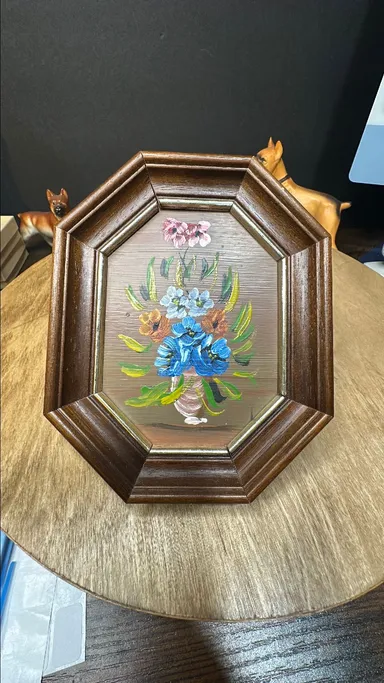 Vtg floral painting