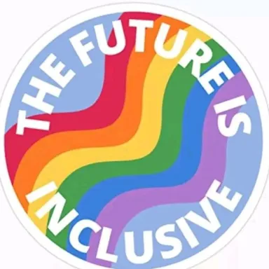 Rainbow Pride Sticker Decal The Future Is Inclusive 4", Brand New