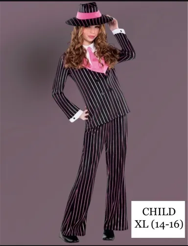 California Costume Collections Child - Gangster Gal Costume - Size X-Large (14-26)  Comes with: Jack