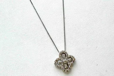 #541 Natural diamond pt950 1ct necklace