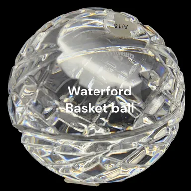 Signed Waterford crystal basketball