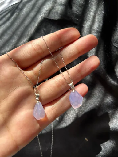 Lavender moon quartz s925 necklace✨