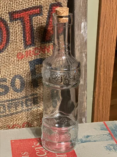 Glass Bottle with Cork Stopper