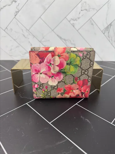 Gucci Blooms Coated Canvas Compact Wallet