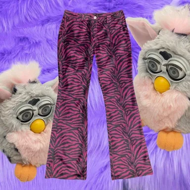1990s ⭐️SERIOUS⭐️ Zebra Fuzzy Pants
