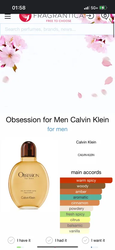 NIB Calvin Klein Obsession For Men EDT 4 Fl. Oz. 125 ml.