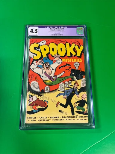 Spooky Mysteries 1 CGC 4.5 1946 very hard to find !