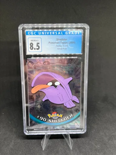 2000 Topps Pokémon Series 2 (Oval Nintendo Seal) Shellder Silver Foil CGC 8.5