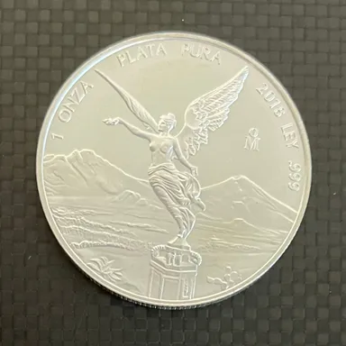 2018 Mexico Libertad 1oz Silver .999 GEM BU *Low Mintage & Key Date*