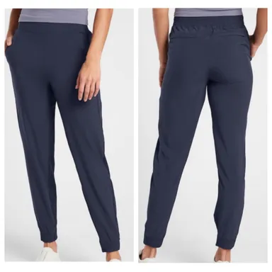Athleta Brooklyn Jogger in Navy Size 18  Skims easily over the body with a mid rise waistband  Feath