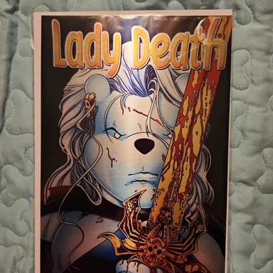 Lady Death #1 Swornfest Exclusive Pooh Homage Metallic Edition limited to 30 copies.