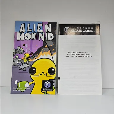 Gamecube Alien Hominid  MANUAL and PRECAUTIONS BOOKLET ONLY for Nintendo Gamecube Near Mint