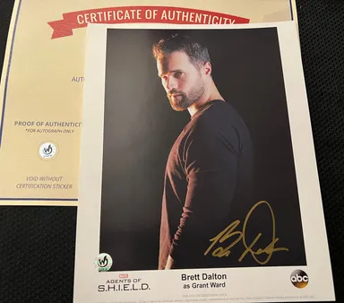 Brett Dalton Signed 8x10 Agents of Shield