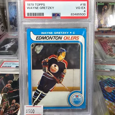 1979 Topps Hockey #18 Wayne Gretzky Rookie Card RC PSA 4 - Oilers