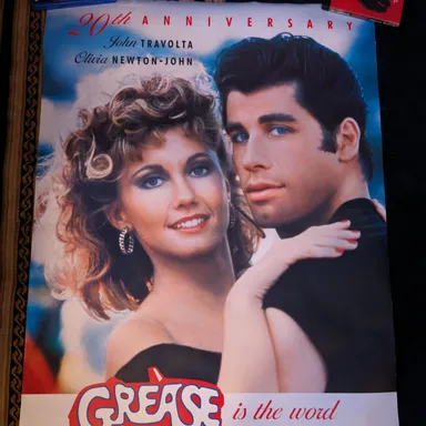 Grease Double Side DS Movie Poster 27x40 Rolled Olivia Newton John Travolta 1997