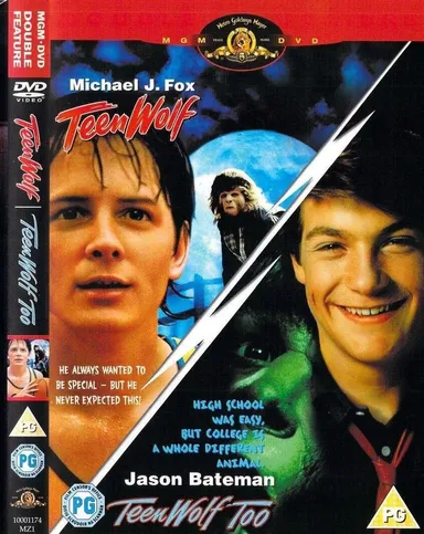 Teen Wolf and Teen Wolf Too DVD Region 2 top disc scan Michael J. Fox REGION 2