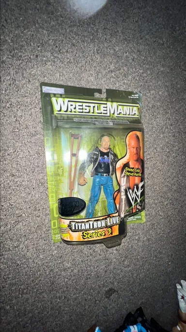 WWF Jakks Pacific WrestleMania 2000 Titan Tron Live Series 3 Stone Cold Steve Austin Brand New