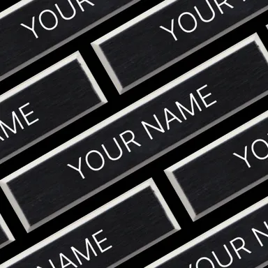 Plastic Name Tags Military/Cadets/ Security